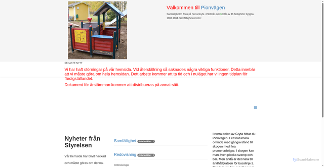 Security scan screenshot of https://pionvagen.se
