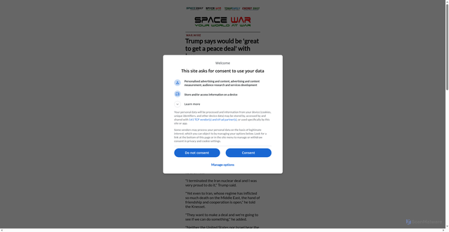 Security scan screenshot of https://www.spacewar.com/afp/251013122711.rdc9rwz9.html