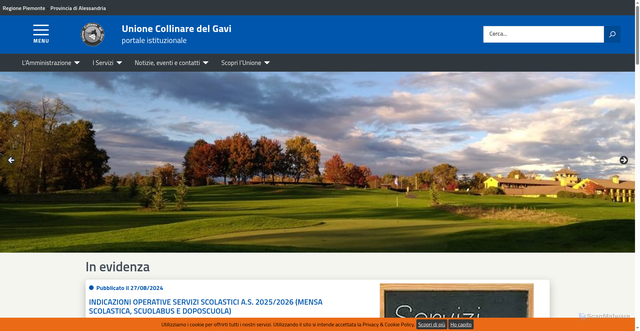 Security scan screenshot of https://unionecollinaredelgavi.al.it/