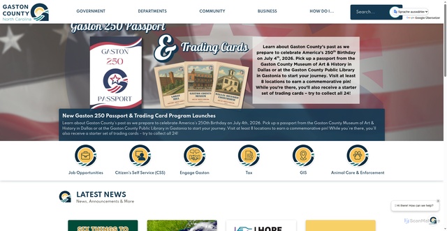 Security scan screenshot of https://gastongov.com/