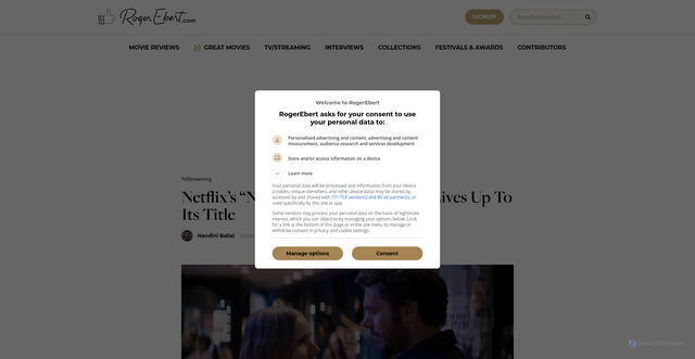 Security scan screenshot of https://www.rogerebert.com/streaming/netflix-nobody-wants-this-tv-review