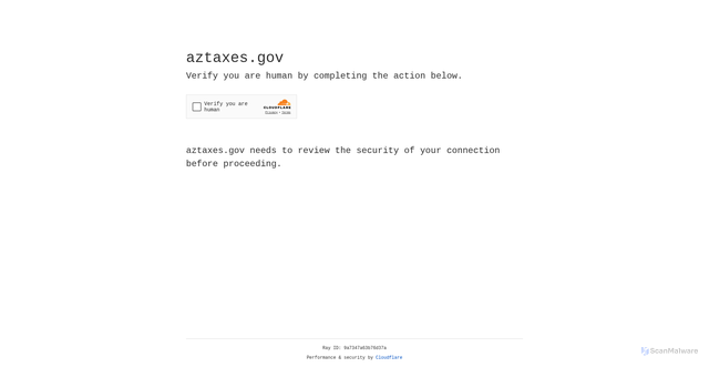 Security scan screenshot of https://aztaxes.gov/
