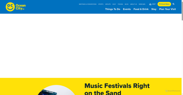 Security scan screenshot of https://www.ococean.com/events/concerts-live-music/