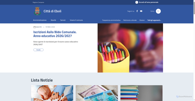 Security scan screenshot of https://www.comune.eboli.sa.it