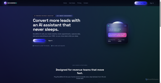 Security scan screenshot of https://novamind-3kmqpvqx75.edgeone.app/