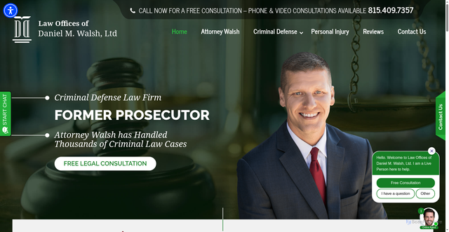 Security scan screenshot of https://www.attorneydanwalsh.com/