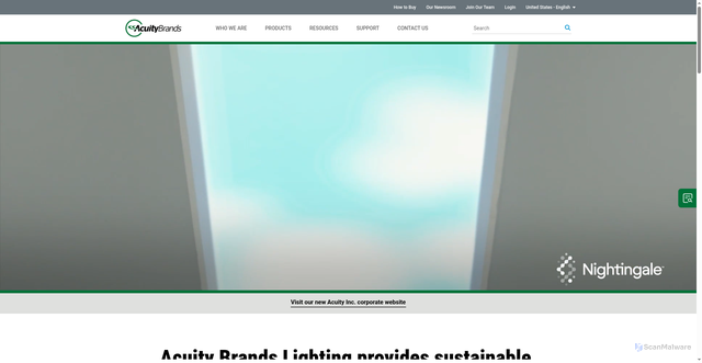 Security scan screenshot of https://www.acuitybrands.com