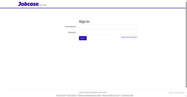 Security scan screenshot of https://whitelabel.partners.jobcase.com