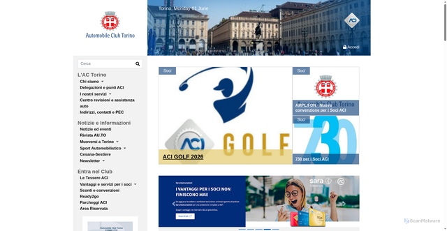 Security scan screenshot of https://www.torino.aci.it