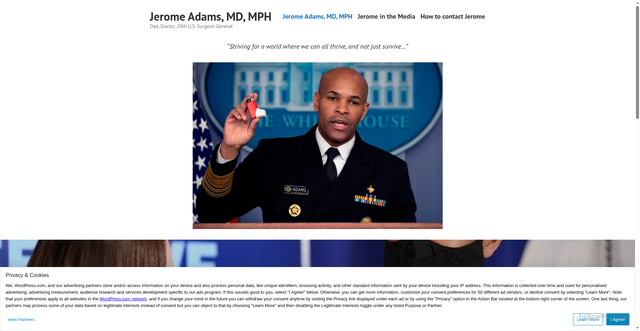 Security scan screenshot of https://jeromeadamsmd.wordpress.com/