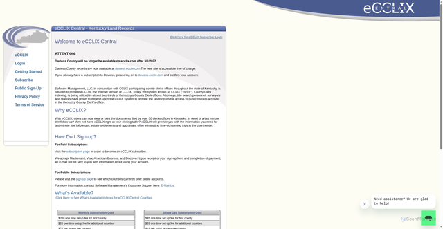 Security scan screenshot of https://ecclix.com