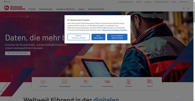 Security scan screenshot of https://www.rockwellautomation.com