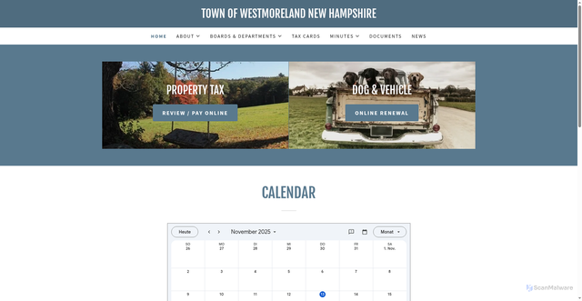Security scan screenshot of https://westmorelandnh.gov/