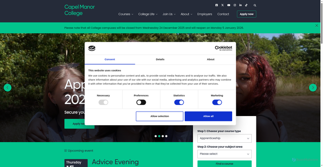 Security scan screenshot of https://www.capel.ac.uk/