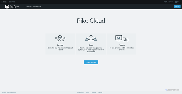 Security scan screenshot of https://cloud.pikovms.com
