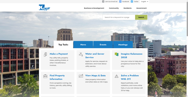 Security scan screenshot of https://www.kalamazoocity.org/