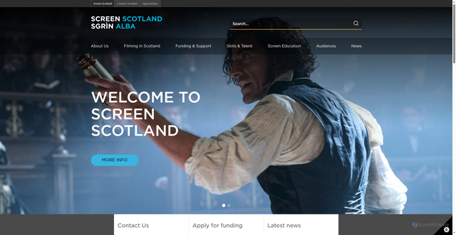 Security scan screenshot of https://www.screen.scot/