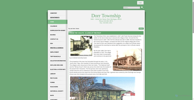Security scan screenshot of https://dorrtownshipmi.gov/