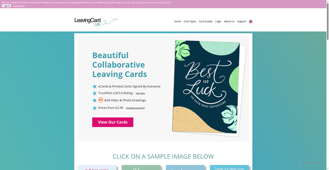 Security scan screenshot of https://leavingcard.com