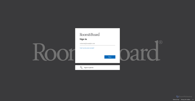 Security scan screenshot of https://roomandboard.sharepoint.com