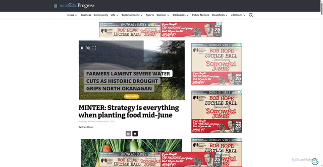 Security scan screenshot of https://theprogress.com/2026/06/21/minter-strategy-is-everything-when-planting-food-mid-june/