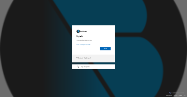 Security scan screenshot of https://techbuyer-my.sharepoint.com