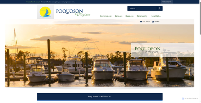 Security scan screenshot of https://www.ci.poquoson.va.us/