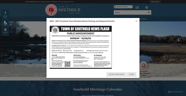 Security scan screenshot of https://southoldtownny.gov/