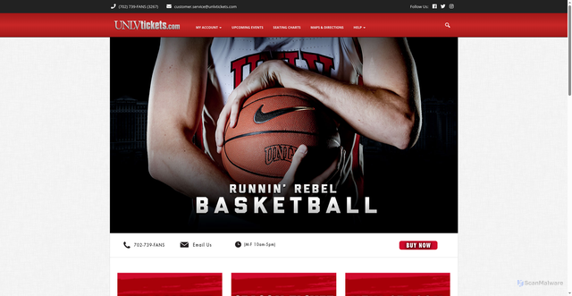 Security scan screenshot of https://www.unlvtickets.com/eventInfo/ath/6/runnin-rebel-basketball/