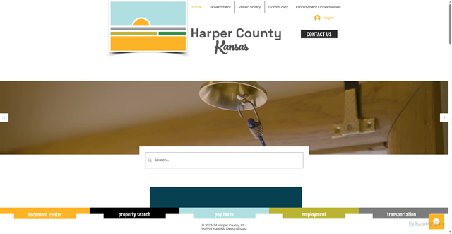 Security scan screenshot of https://www.harpercountyks.gov/
