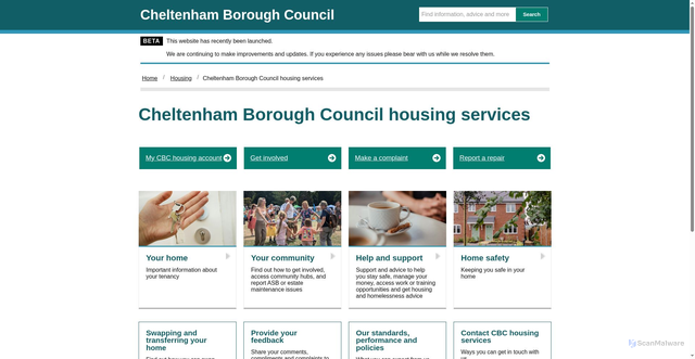 Security scan screenshot of http://www.cheltborohomes.org
