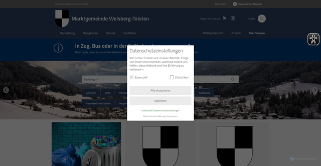Security scan screenshot of https://www.gemeinde.welsberg-taisten.bz.it/de