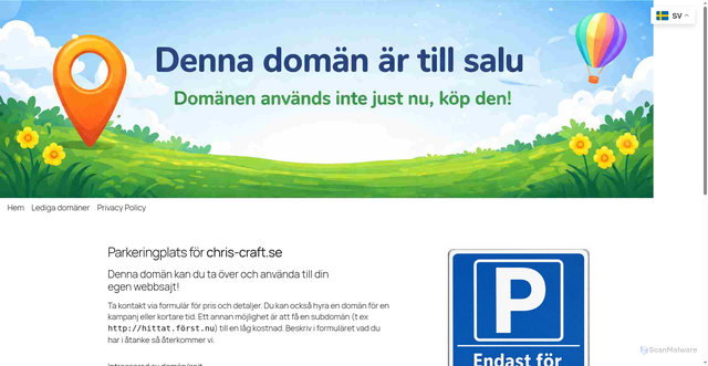 Security scan screenshot of https://chris-craft.se