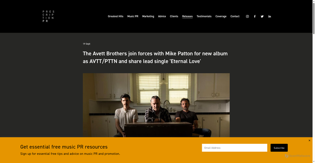 Security scan screenshot of https://www.prescriptionmusicpruk.com/press-releases/hn7zg2b8c7vj3i3uxsqqn1p4nii57j