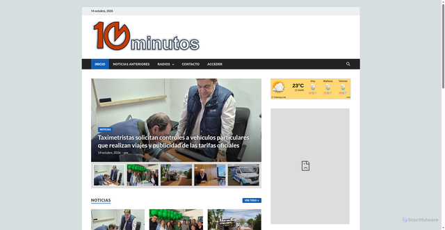 Security scan screenshot of https://10minutos.com.uy