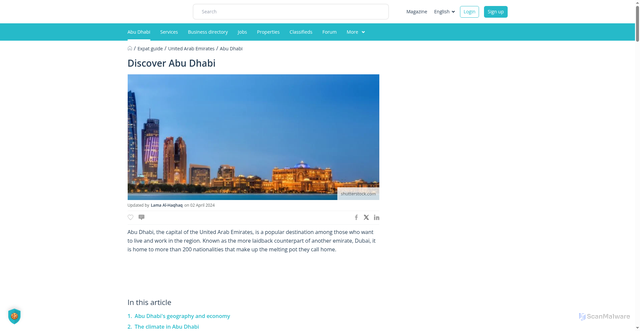 Security scan screenshot of https://www.expat.com/en/guide/middle-east/united-arab-emirates/abu-dhabi/20742-discovering-abu-dhabi.html