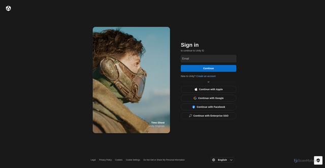 Security scan screenshot of https://login.unity.com