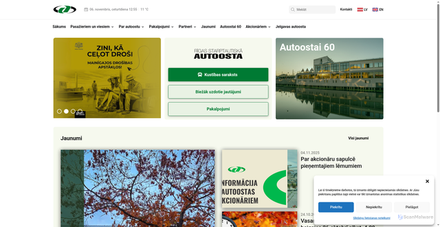 Security scan screenshot of https://www.autoosta.lv/