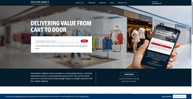 Security scan screenshot of https://www.deliverdirect.com/