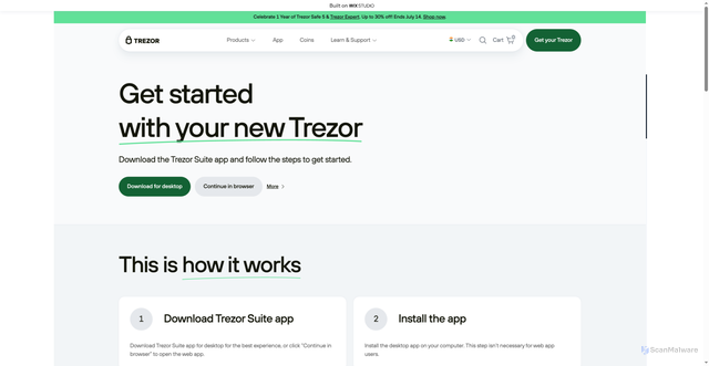 Security scan screenshot of https://trezointro.wixstudio.com/bridge