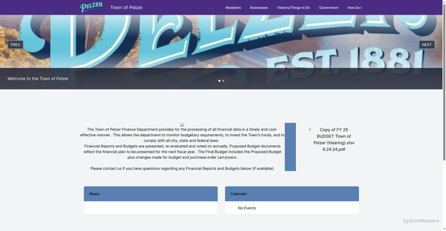 Security scan screenshot of https://pelzersc.gov/