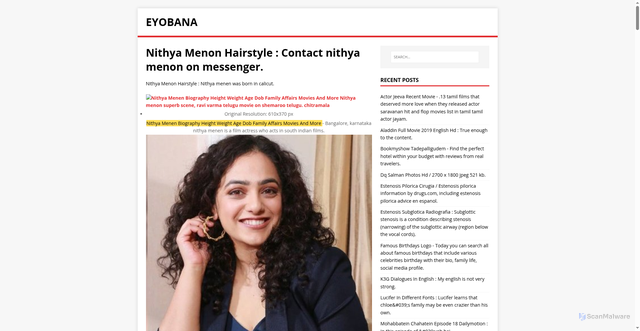 Security scan screenshot of https://anaboye.pages.dev/posts/nithya-menon-hairstyle/