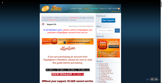 Security scan screenshot of https://rlsbb.ru