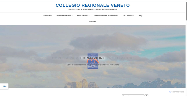 Security scan screenshot of https://www.guidealpineveneto.it/index.php