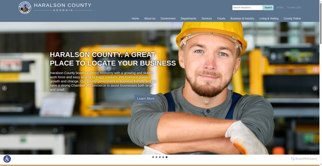 Security scan screenshot of https://www.haralsoncountyga.gov/