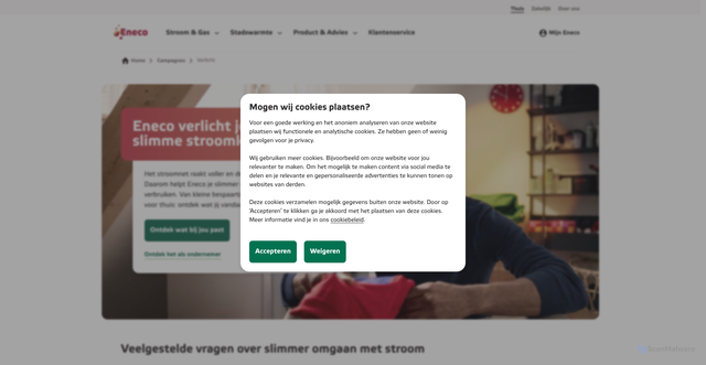 Security scan screenshot of https://enecoverlicht.nu