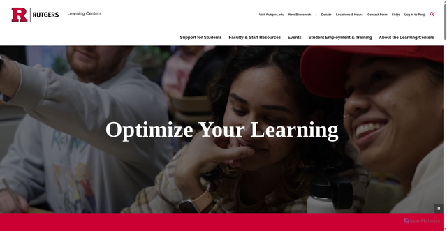 Security scan screenshot of https://learningcenters.rutgers.edu/