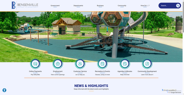 Security scan screenshot of https://bensenville.gov/
