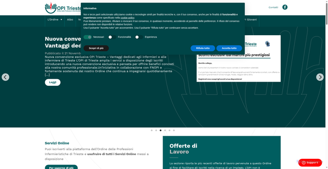 Security scan screenshot of https://www.opitrieste.it/