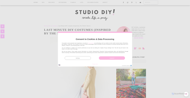 Security scan screenshot of https://studiodiy.com/last-minute-diy-costumes-inspired-by-the-today-show/